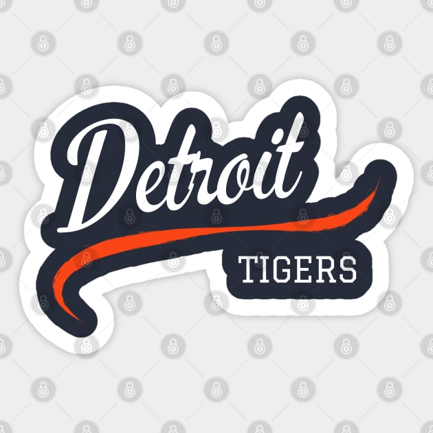 Tigers Retro Sticker by CityTeeDesigns